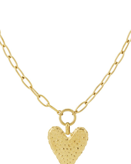 Dikke hartvormige lange ketting