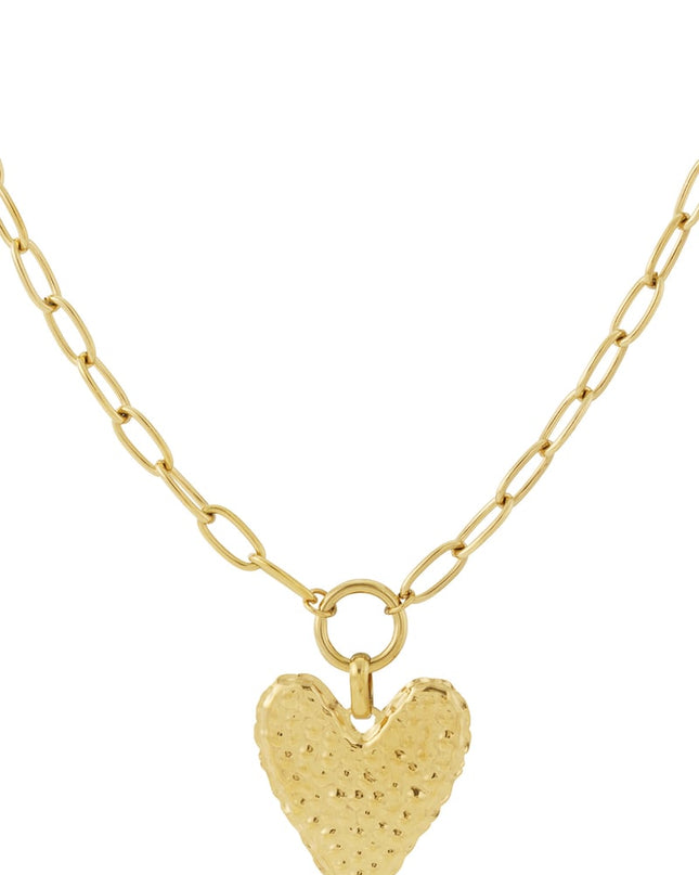 Dikke hartvormige lange ketting