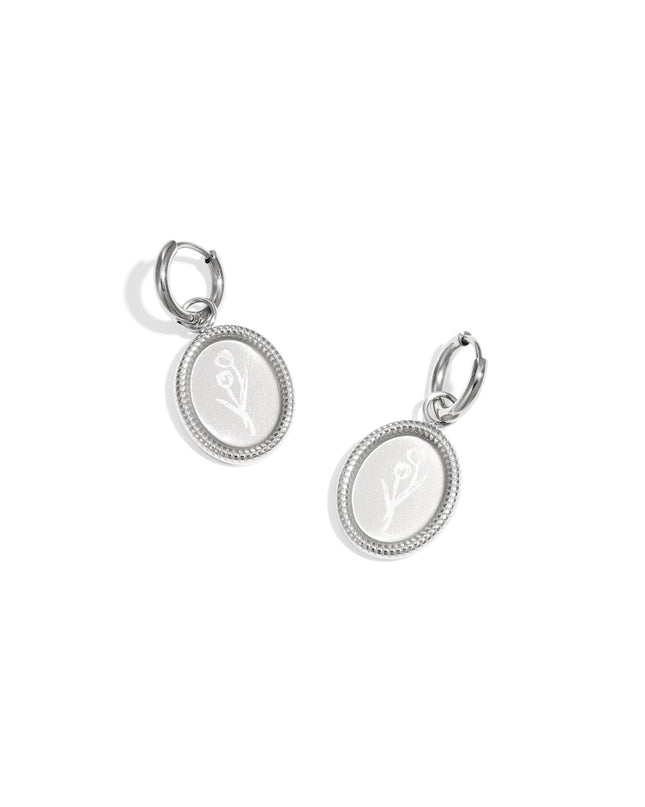 Tulpbloesem oorbellen van roestvrij staal