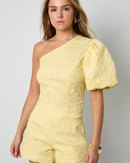 Short sleeve tops Floral print Elegant Spring/Summer