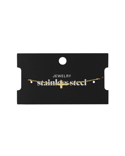 Armband Classic Cross Goud kleur Stainless Steel