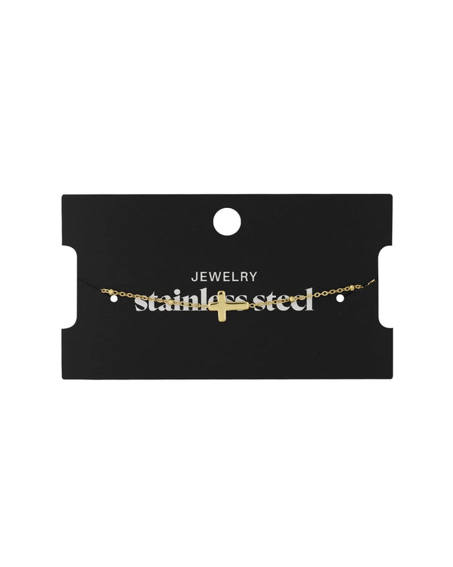 Armband Classic Cross Goud kleur Stainless Steel