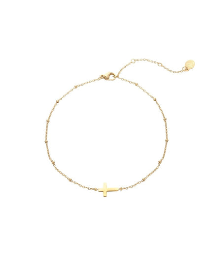 Armband Classic Cross Goud kleur Stainless Steel