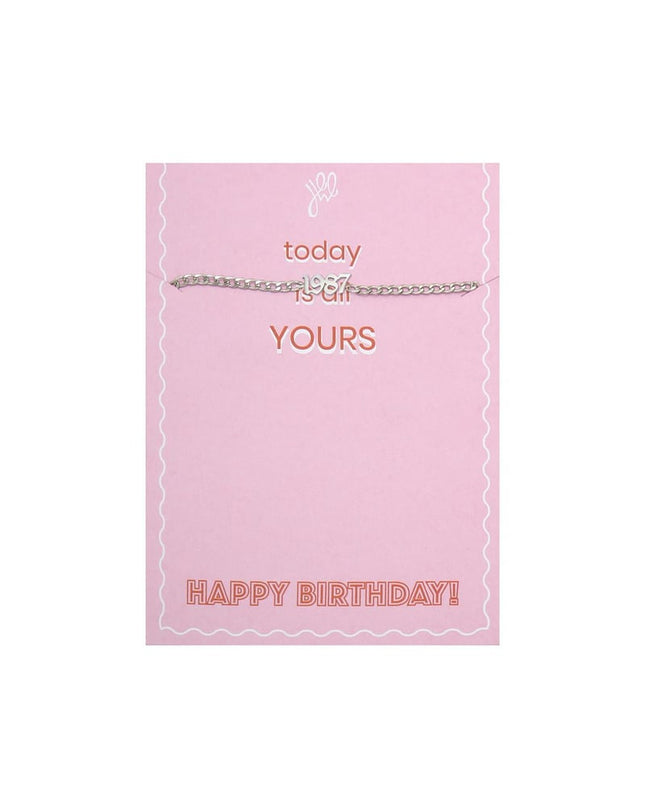 Armband Today Is Yours - 1986 Zilver Stainless Steel