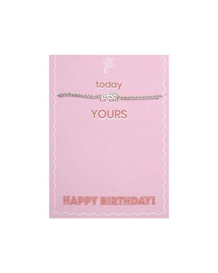 Armband Today Is Yours - 1986 Zilver Stainless Steel