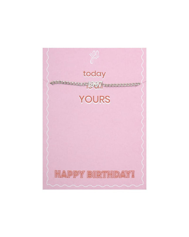 Armband Today Is Yours - 1986 Zilver Stainless Steel