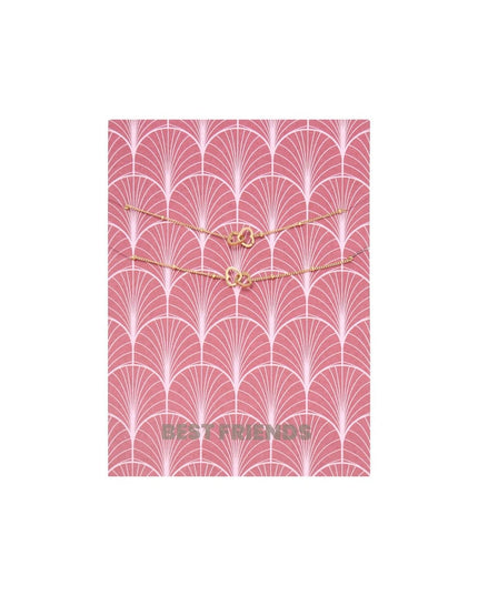 Armband Card Best Friends Goud kleur Stainless Steel