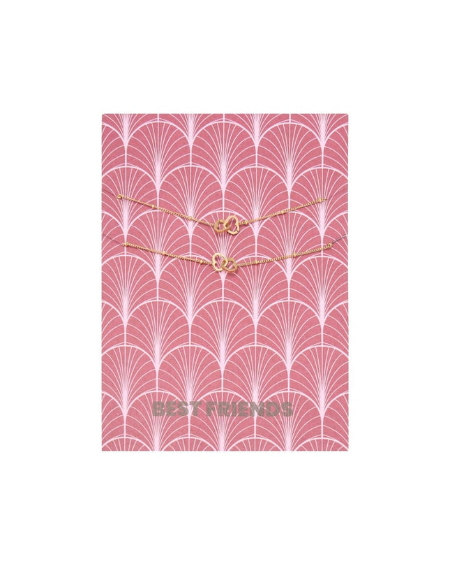 Armband Card Best Friends Goud kleur Stainless Steel