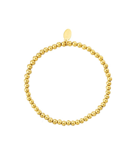 Armband Midi Beads Goud kleur Stainless Steel-4MM