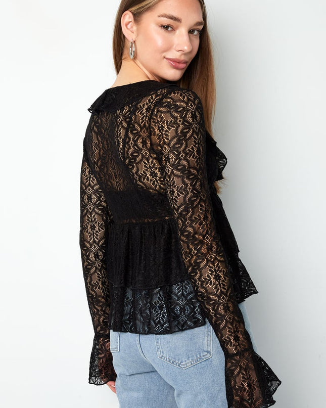 Lace Ruffle Top