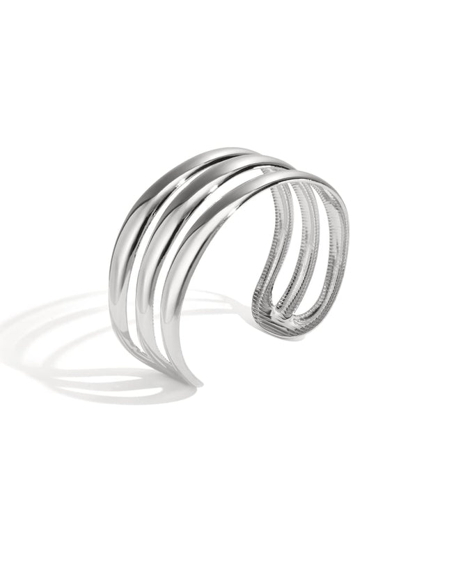 Stainless Steel Bangles lines Casual Daily Simple Series Women's jewelry