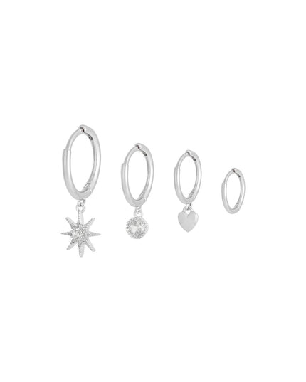 Oorbellen Set Sparkle Away Zilver Koper