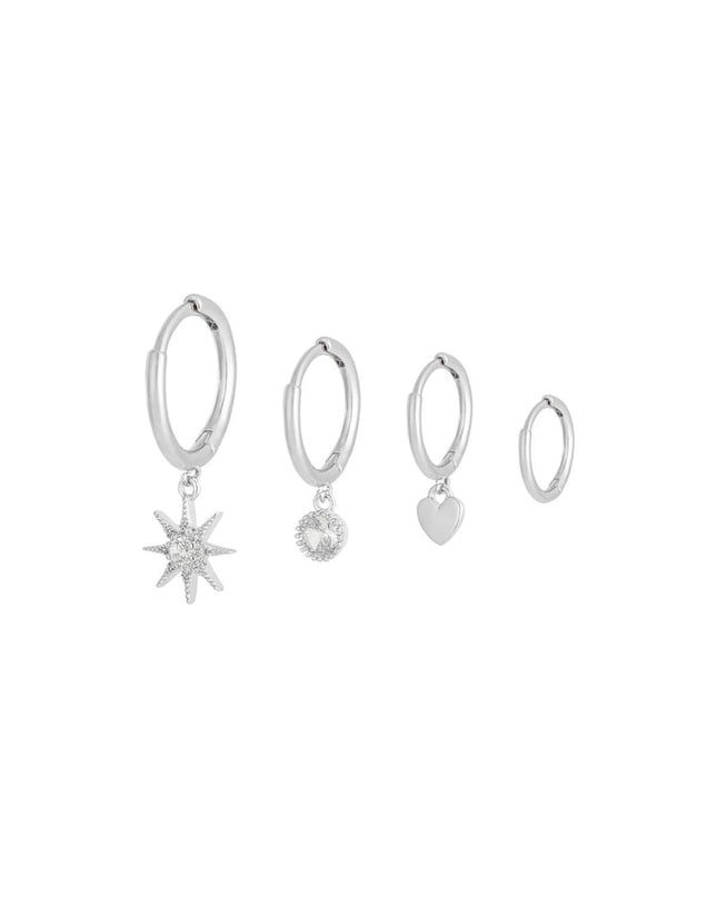 Oorbellen Set Sparkle Away Zilver Koper