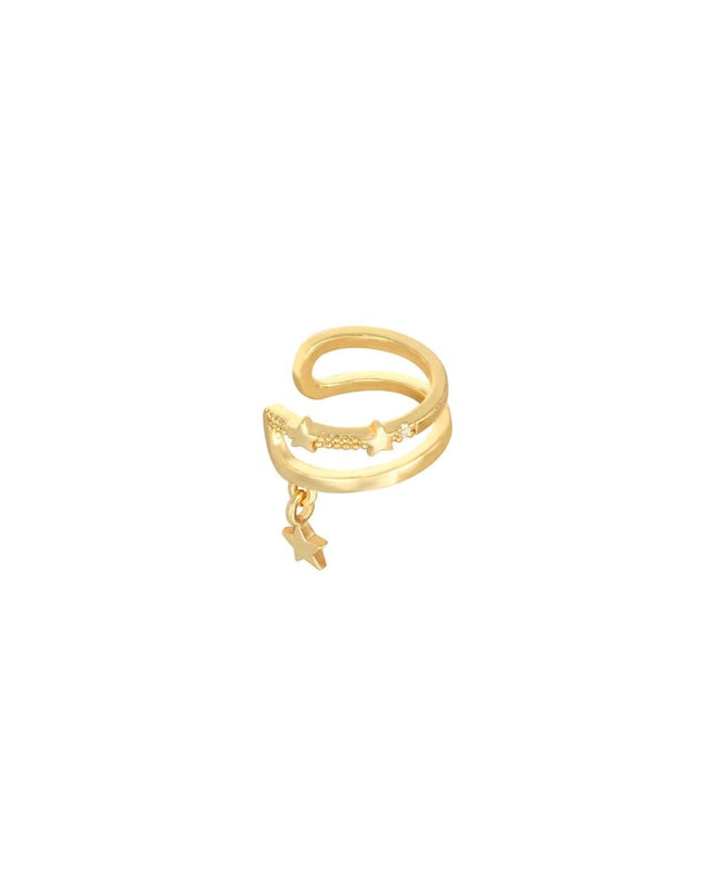 Earcuff Star Goud kleur Koper