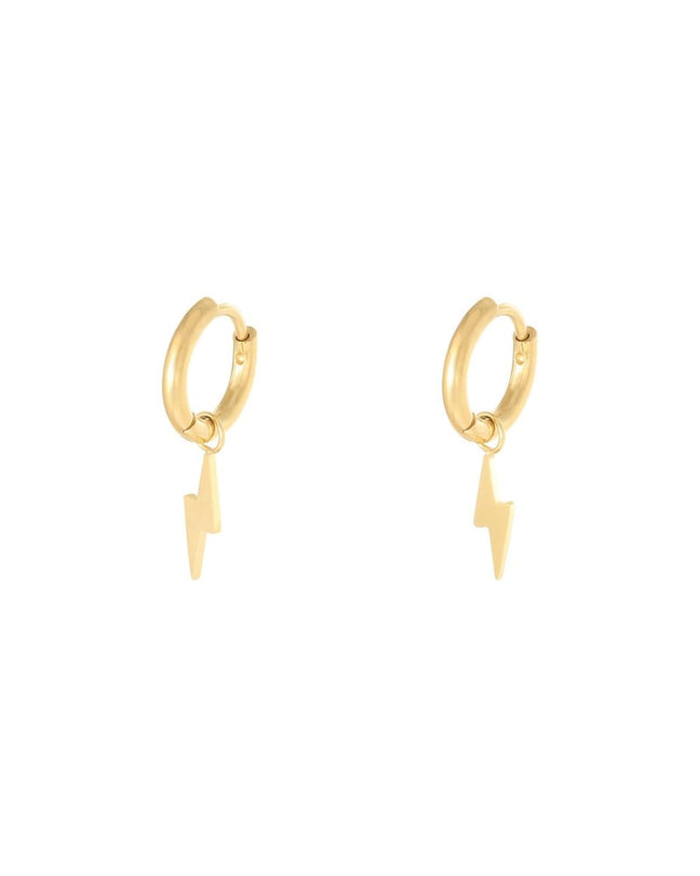 Oorbellen Bolt Goud kleur Stainless Steel