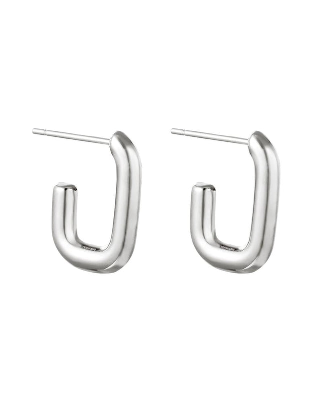 Oorbellen Shimmer Large Zilver Stainless Steel