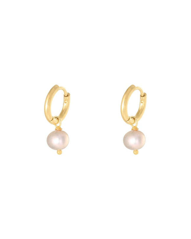 Oorbellen Pearl Of The Sea Grijs Stainless Steel