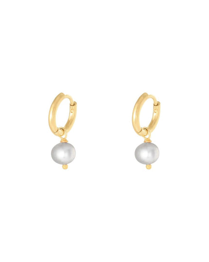 Oorbellen Pearl Of The Sea Grijs Stainless Steel