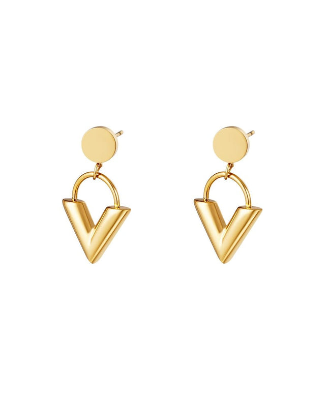 Oorbellen Venus Goud kleur Stainless Steel