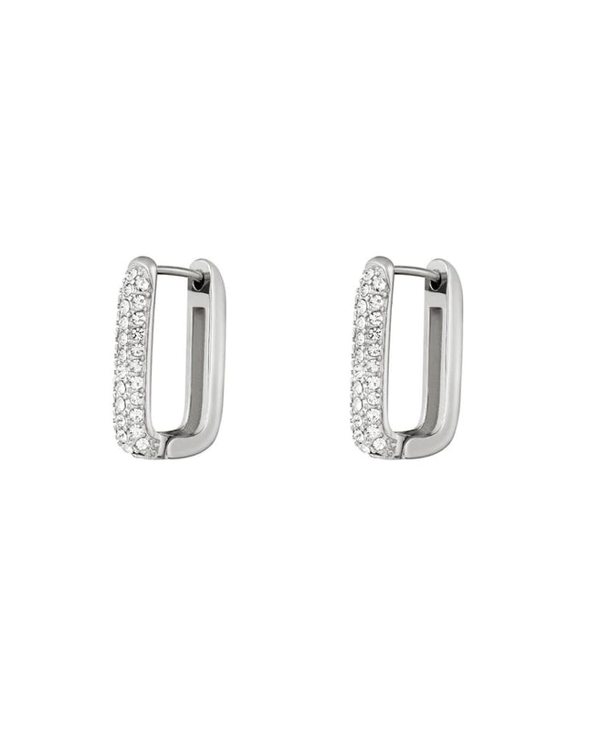 Oorbellen Shimmer Spark Large Goud kleur Stainless Steel