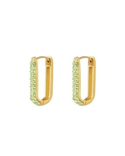 Oorbellen Shimmer Spark Large Goud kleur Stainless Steel