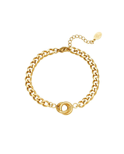 Armband Intertwined Goud kleur Stainless Steel
