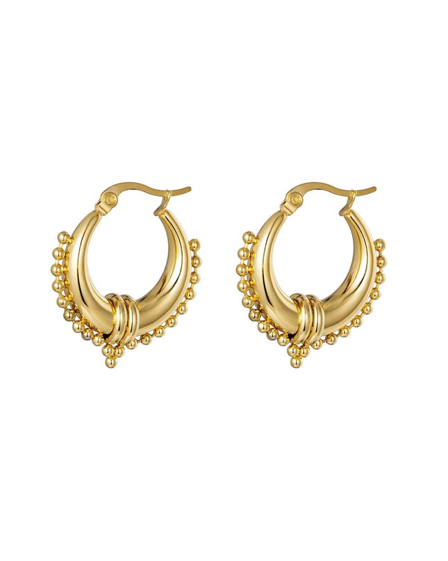 Oorbellen Saraswati Goud kleur Stainless Steel