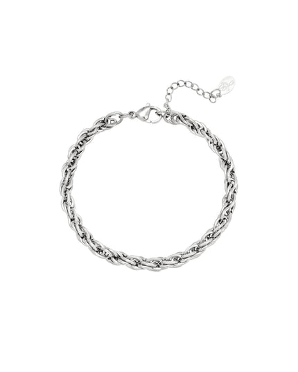 Armband Twisted Chain Goud kleur Stainless Steel