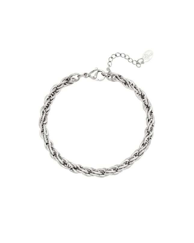 Armband Twisted Chain Goud kleur Stainless Steel