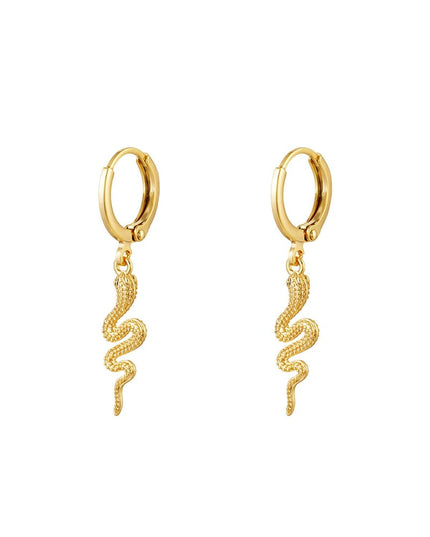 oorbellen special snake zilver 