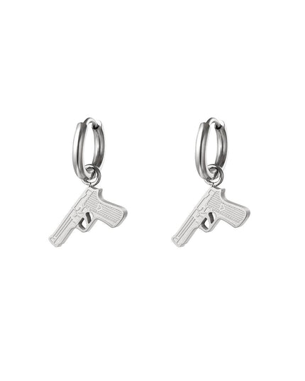 RVS oorbellen pistool Goud kleur Stainless Steel