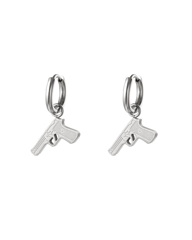 RVS oorbellen pistool Goud kleur Stainless Steel
