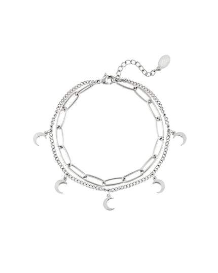 Armbandketting Maan Goud kleur Stainless Steel