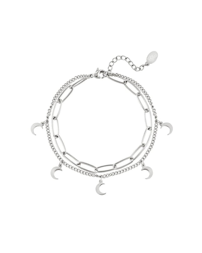 Armbandketting Maan Goud kleur Stainless Steel