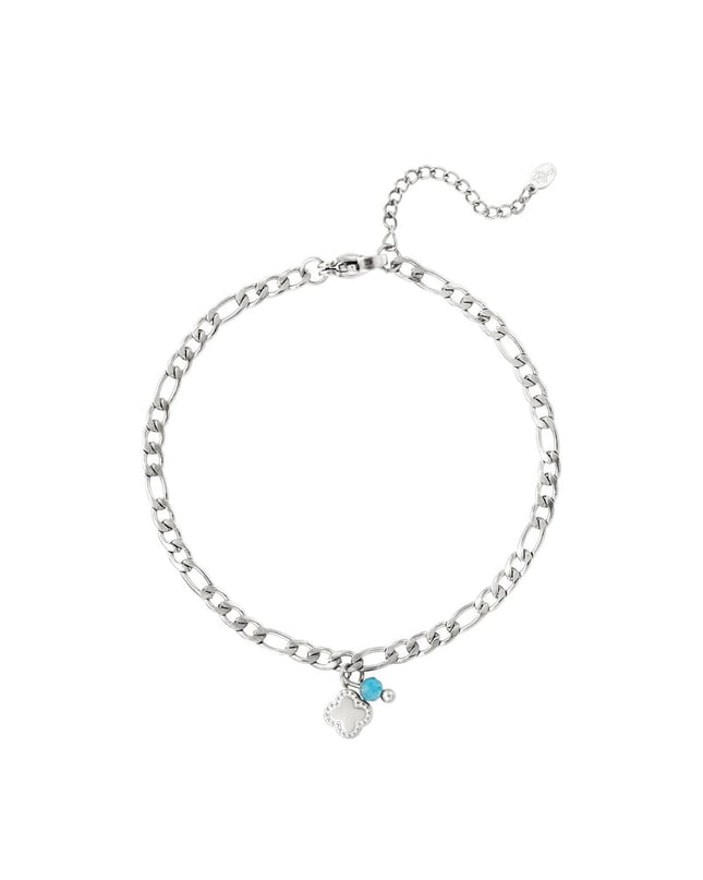 Roestvrij stalen armband met steen Zilver Stainless Steel