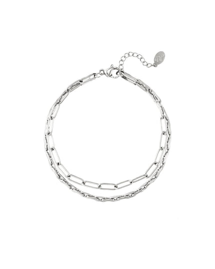 Dubbele roestvrijstalen armband Goud kleur Stainless Steel