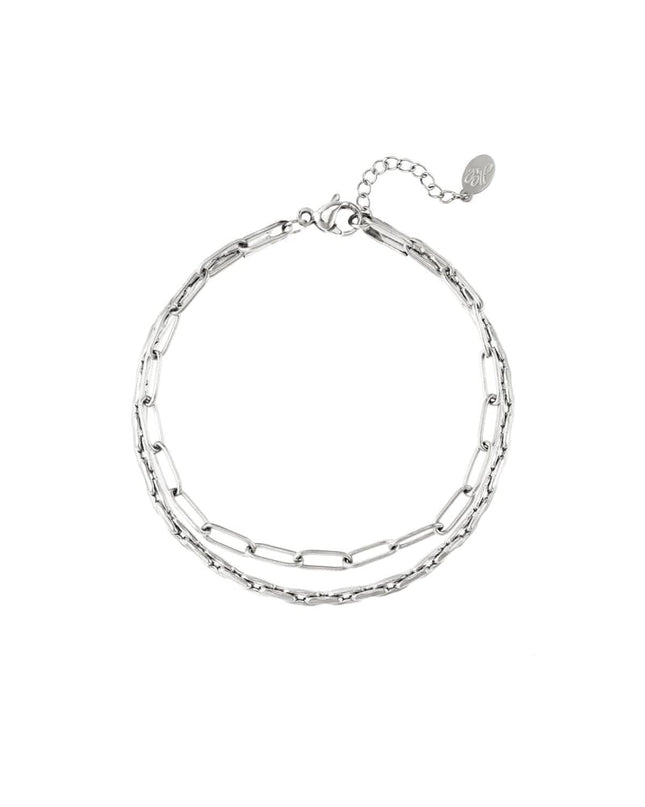 Dubbele roestvrijstalen armband Goud kleur Stainless Steel