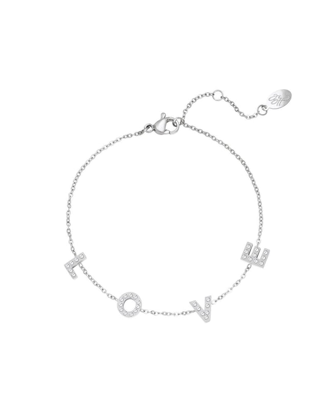 Roestvrij stalen armband liefde Goud kleur Stainless Steel