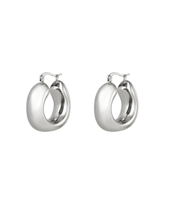 Stoere oorringen Goud kleur Stainless Steel