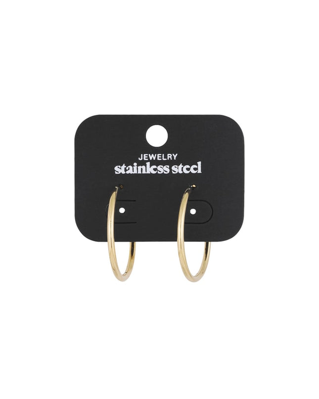 RVS oorbellen hoops klein Goud kleur Stainless Steel