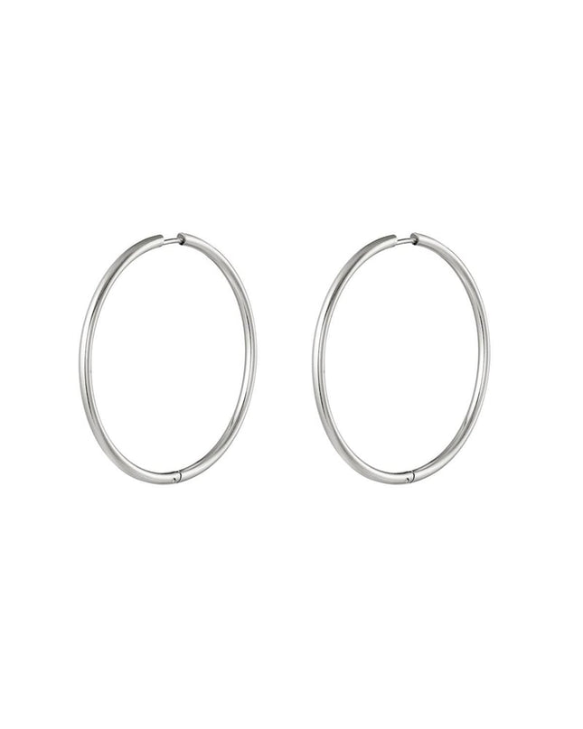 RVS oorbellen hoops medium Goud kleur Stainless Steel