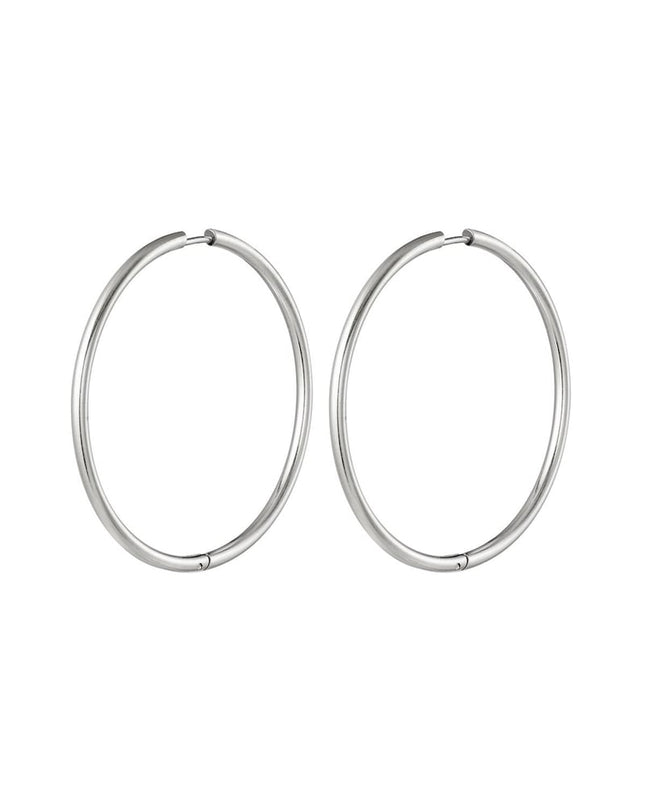 RVS oorbellen hoops groot Goud kleur Stainless Steel