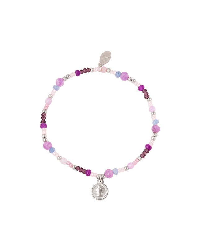 Kleur kralen armband munt Multi Natuursteentjes