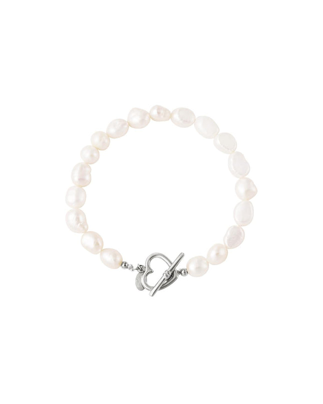 Armband parel hart sluiting Goud kleur Stainless Steel