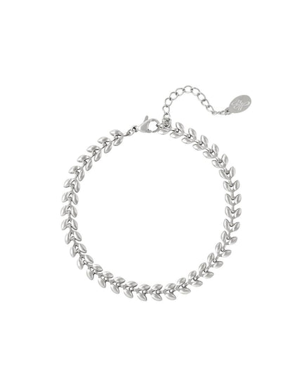 Armband blaadjes Goud kleur Stainless Steel