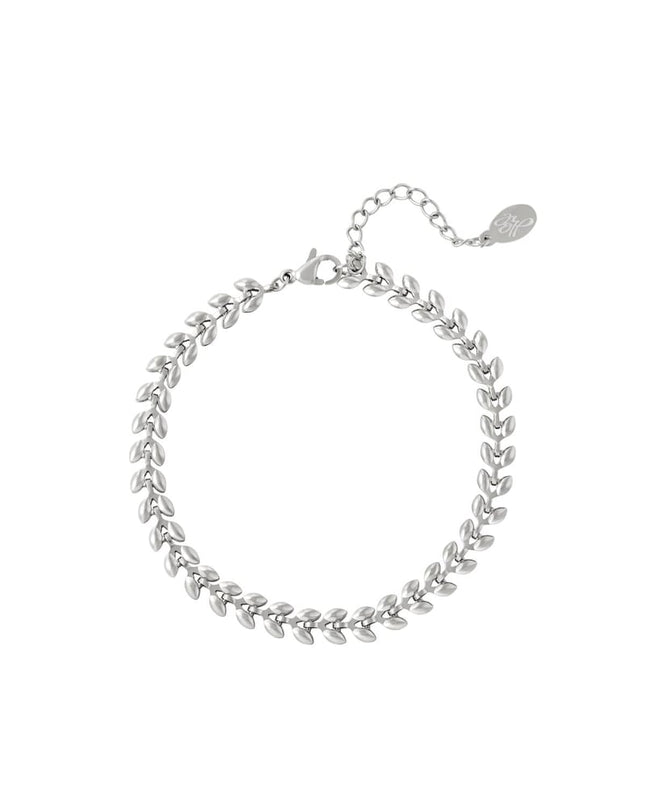 Armband blaadjes Goud kleur Stainless Steel