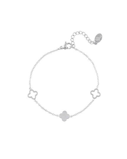 Armband klavertjes Goud kleur Stainless Steel