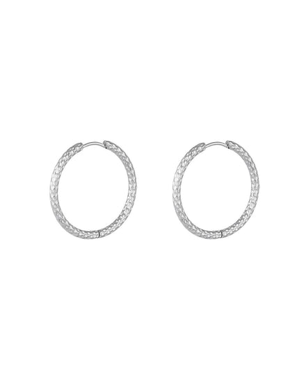 Oorbellen met patroon medium Goud kleur Stainless Steel