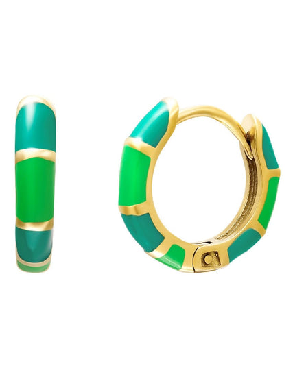 Roestvrijstalen oorbellen colour blocking Rosé Stainless Steel