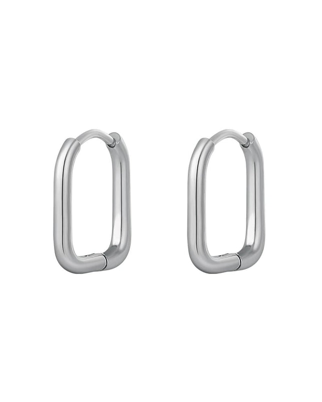 Oorbellen klassiek - large Zilver Stainless Steel